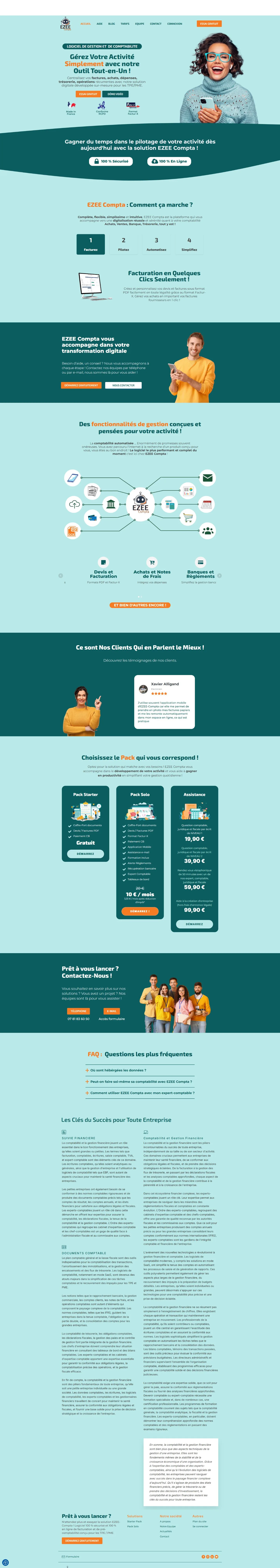Site EZEE-Compta sur ordinateur