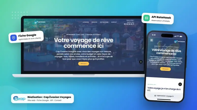 Réalisation Cap Évasion Voyages